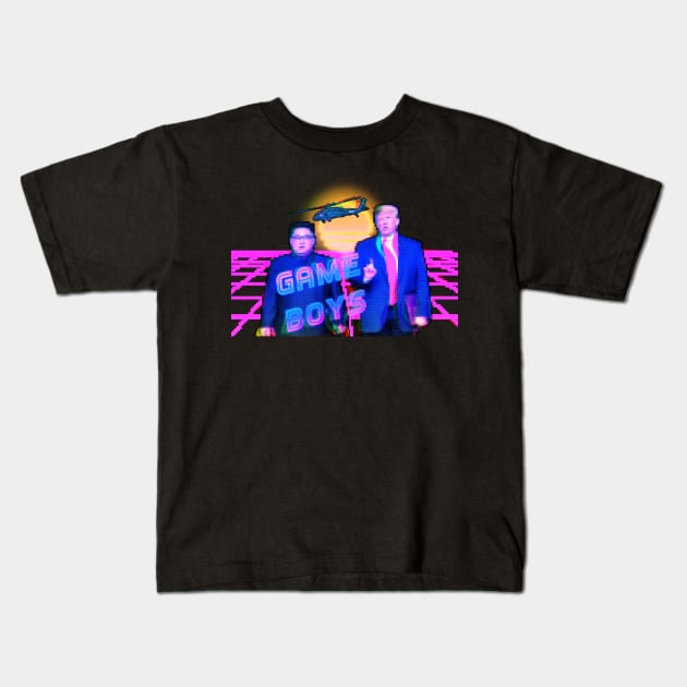 Vaporwave Aesthetic Political Humor Kids T-Shirt by Raimondi